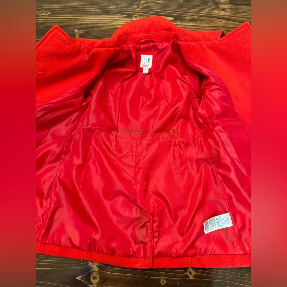 GAP Bright Red Girls Pea‎ Coat